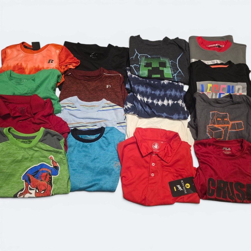 Boys Size 6/7 Short Sleeve Shirt Bundle Of 16